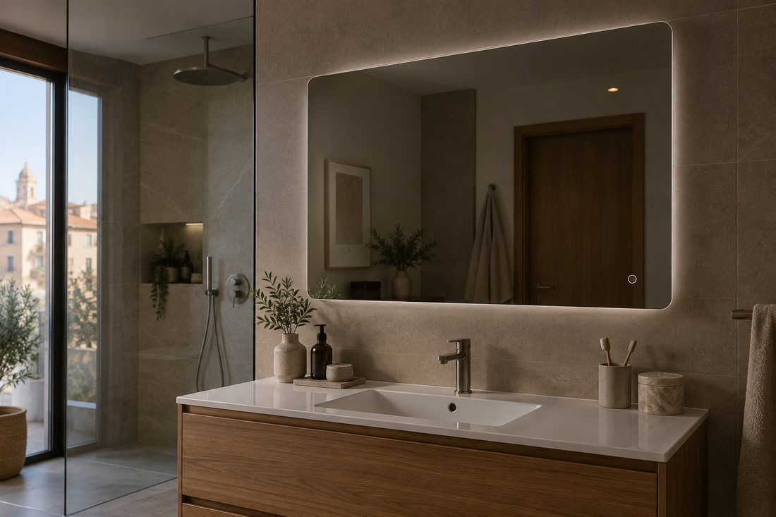 Espejo LED de baño con luz tenue para diagnosticar por qué se apaga solo