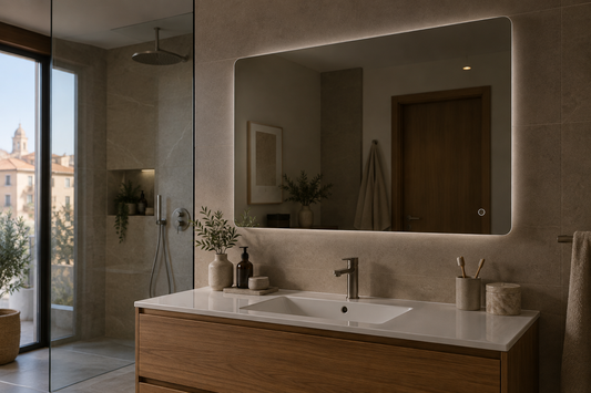 Espejo LED de baño con luz tenue para diagnosticar por qué se apaga solo