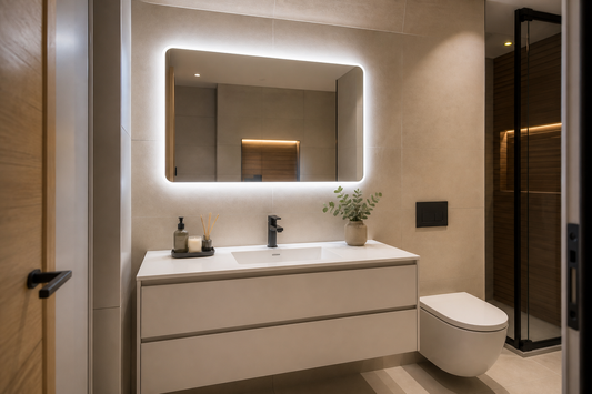 Qué espejo LED elegir para un baño sin ventana